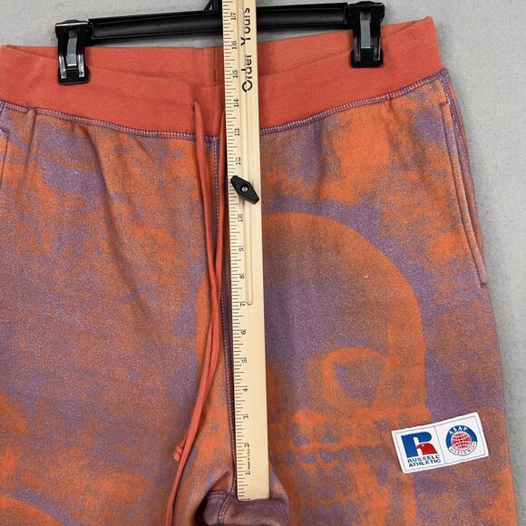ASAP WORLDWIDE Russell Pants Mens Medium Rust Graphic Sweatpants Skull Street - Picture 15 of 16